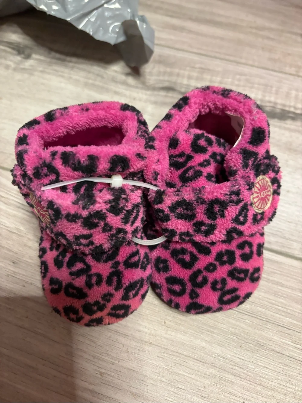 UGG Hot Pink and Black Leopard Baby Booties